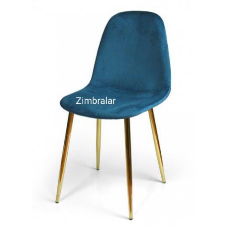 Conjunto de 2 Cadeiras Lux Veludo Azul